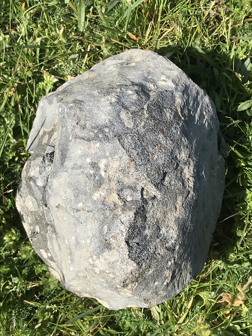 Boule altérée de basalte de l’Allier 03, Auvergne Rhône Alpes, France.